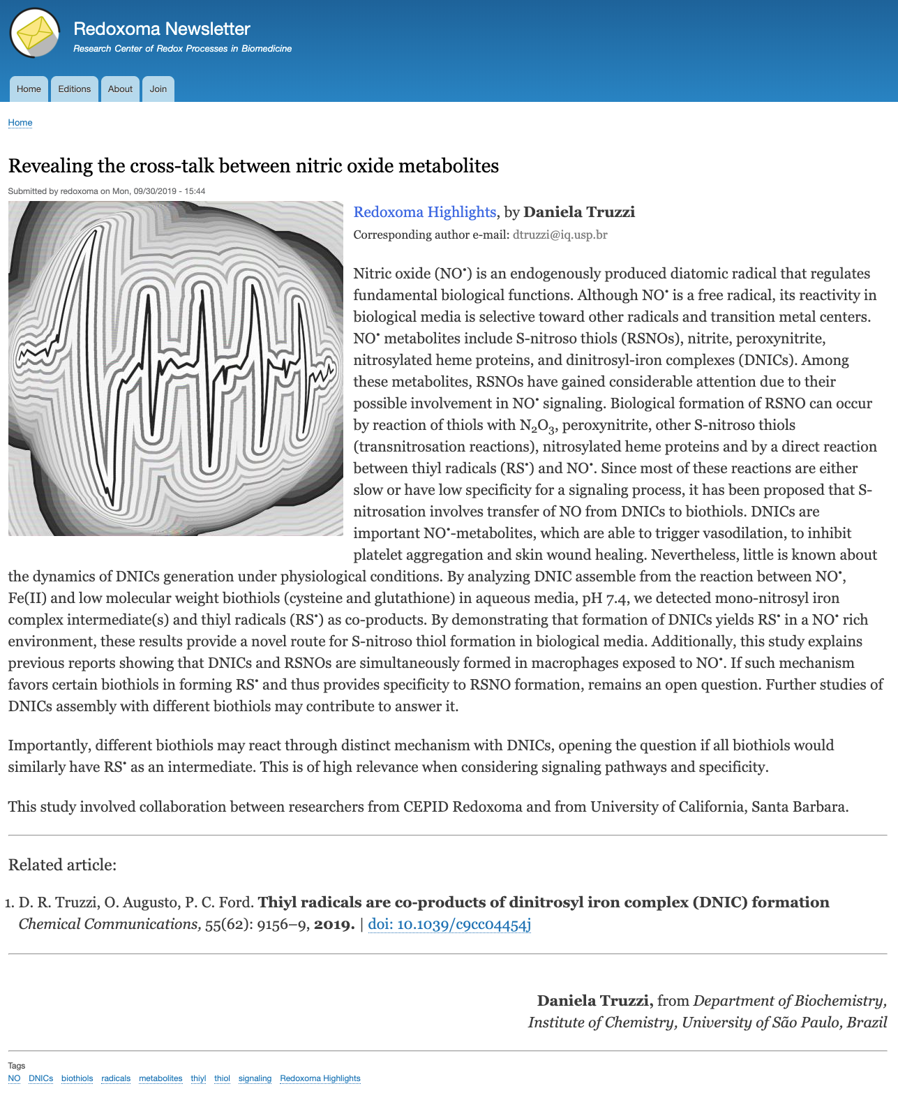 Revealing the cross-talk between nitric oxide metabolites